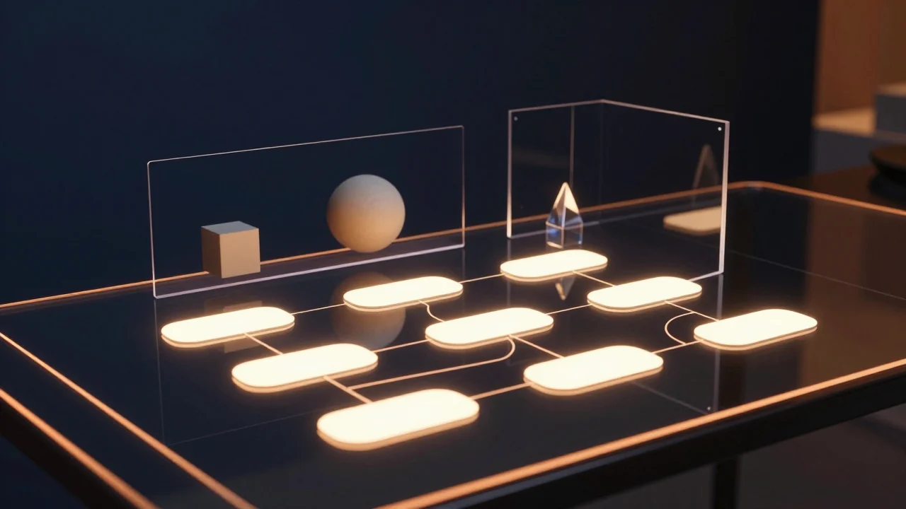 Riquadri di layout collegati a un grafo di nodi luminosi: FLUX 3 Image e Comfy Agent in ComfyUI